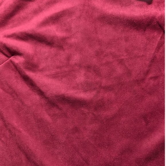 Altar'd State, Cranberry Red Faux Suede Blouse with Bell Sleeves, Sz S - Picture 4 of 12